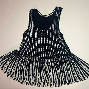 Moth Black and White Checkered Tank Top 6